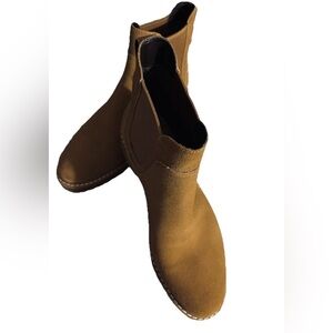 Cole Haan Women's Tan Suede Chelsea Booties